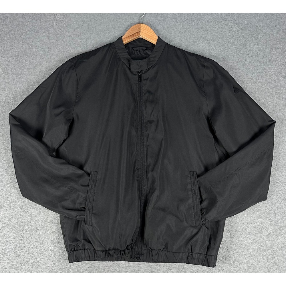 Only Sons Jacket Mens Medium Black Anthoney Bomber Lightweight Minimalist City